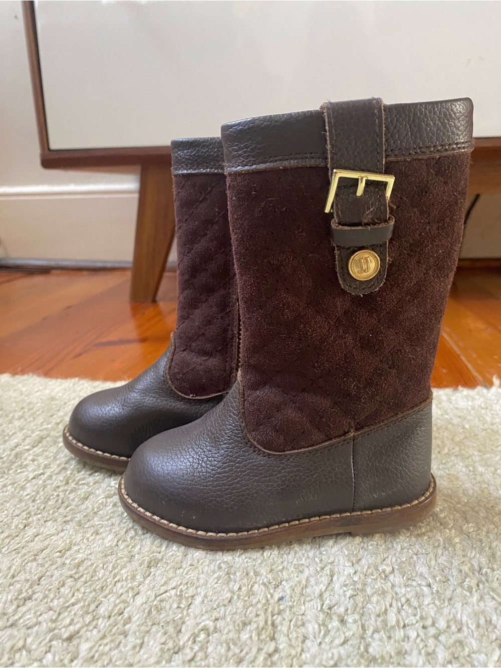 Janie and Jack Leather Riding Boots Brown Size 5